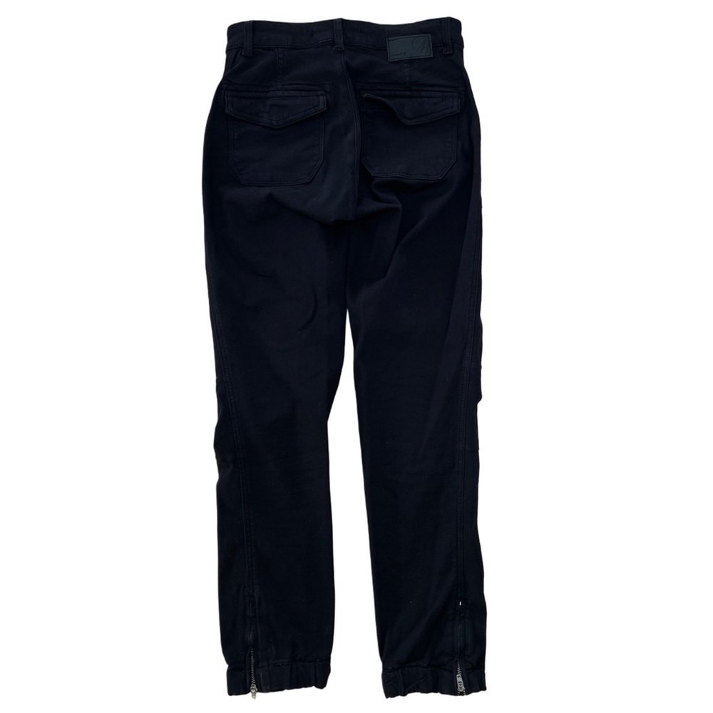 Mavi Ivy Slim Cargo Mid Rise Pant, Black - Size 24 - Picture 9 of 11